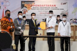 Partai Gerindra Dicoret, KPU Gowa Terima Pendaftaran Adnan-Kio