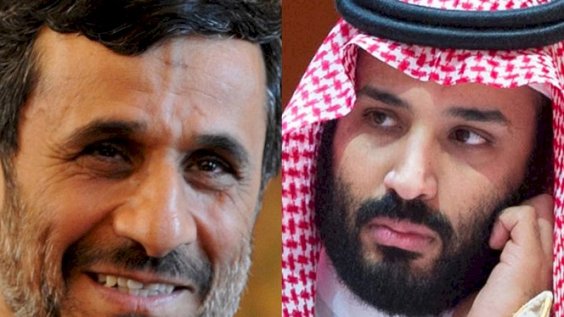 Mahmoud Ahmadinejad dan Pangeran Mohammed bin Salman