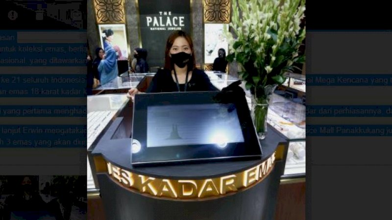 The Palace National Jeweler, membuka gerai di Mal Panakkukang (MP).


