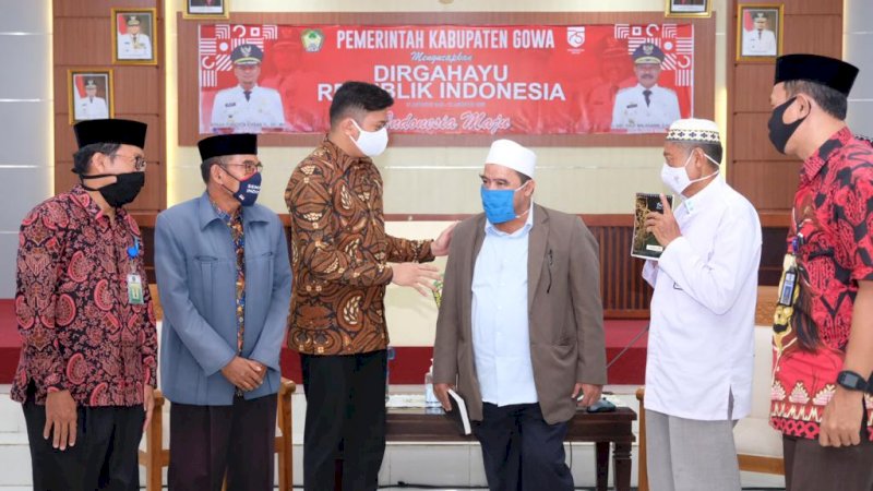 Ittihad Persaudaraan Imam Masjid (IPIM) Sulawesi Selatan saat menemui Bupati Gowa, Adnan Purichta Ichsan, pada Kamis (3/9).