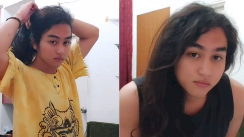 Cowok Cantik Bernama Bambang Ini Viral Di Media Sosial. (Foto: Video TikTok)