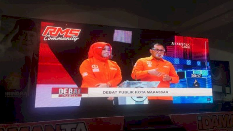 Pasangan nomor urut 1, Mohammad Ramdhan Pomanto-Fatmawati Rusdi (Danny-Fatma) sukses melakoni debat perdana Pilkada Makassar yang berlangsung di Jakarta, Sabtu malam (7/11/2020).