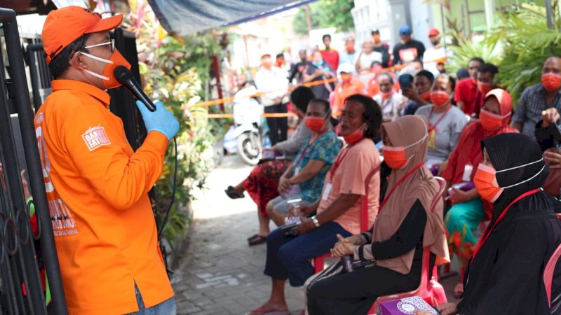 Danny Pomanto saat hadiri kampanye dialogis di kelurahan bonto biaraeng Mamajang, Rabu,(7/10).