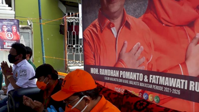 Calon Wali Kota utut satu Danny Pomanto saat hadiri kampanye dialogis di Kecamatan Panakukang, Kamis,(22/10).