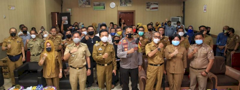 PJ Wali Kota Apresiasi Aparat TNI Polri dan Kecamatan yang Berhasil Tekan Penyebaran Covid 19 di Makassar