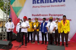 Pimpinan Parpol Pengusung Dampingi None-Zunnun Daftar ke KPU