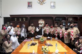 Temui Prof Rudy, Kwarcab Pramuka Makassar Gelar Apel Hari Jadi Peramuka