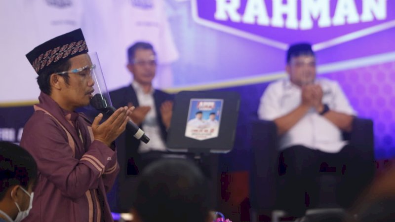 Ustaz Nur Maulana mendoakan Appi--Rahman pada kampanye virtual, Jumat (28/11/2020).