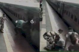 Detik-Detik Menegangkan Satpam Selamatkan Penumpang yang Nyaris Terlindas Kereta