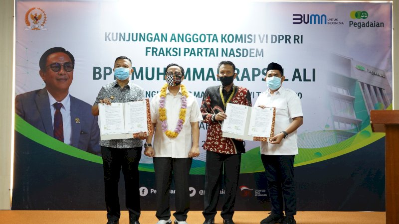 Anggota DPR Rapsel Ali Kunjungan ke Pegadaian Kanwil VI Makassar