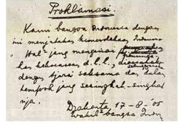 Teks Proklamasi Tulisan Tangan Soekarno Bakal Ditampilkan Di Istana Merdeka