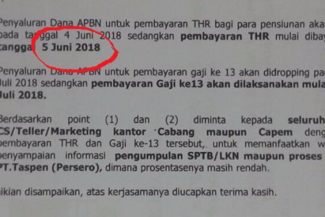 Resmi Thr Pns Dan Pensiunan Cair 5 Juni Gaji 13 Dibayar 3 Juli