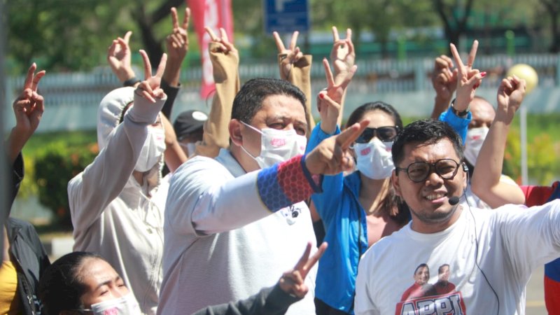 Manfaatkan Teknologi di Masa Pandemi, Appi-Rahman Senam Virtual Bersama 2.222 Warga Makassar