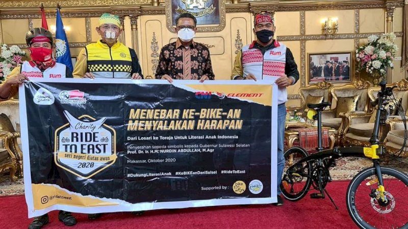 Ditemui Bike2Work Indonesia, Nurdin Abdullah Ajak Masyarakat Bersepeda