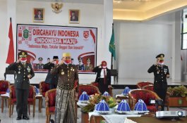 Bupati Takalar Sumbang Masker Usai Upacara Virtual HUT RI Ke-75
