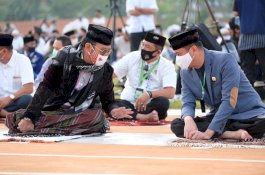 Mentan SYL Salat Iduladha di Lapangan Syekh Yusuf Discovery Gowa