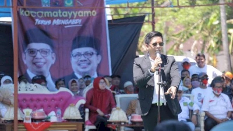 Tomy Satria Yulianto saat silaturahmi dengan simpatisan Andi Makmur, Kamis (20/8/2020).