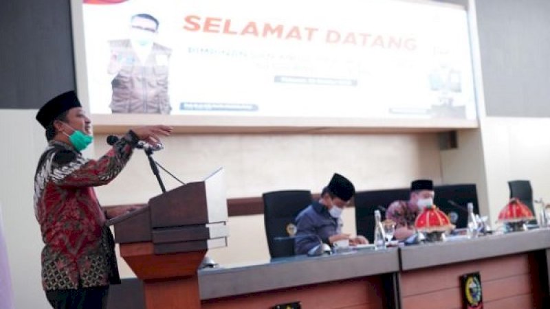 Dalam kunjungan kerja ini, berlangsung di Ruang Rapat Pimpinan Kantor Gubernur Sulawesi Selatan, Jumat (2/10/2020). Rombongan disambut oleh Wakil Gubernur Sulawesi Selatan, Andi Sudirman Sulaiman. 