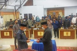 Ketua DPRD dan Bupati Wajo Tandatangani Nota Kesepakatan KUA-PPAS APBD Perubahan 2020